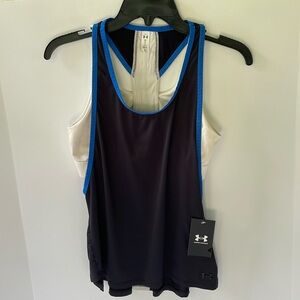 Under Armour Women's Medium 2 - in - 1  Knockout Tank  Top NWT  Heatgear